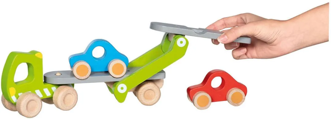 Goki Autotransporter 28/44x8x17,5cm Multikleur - 2 Voertuigen