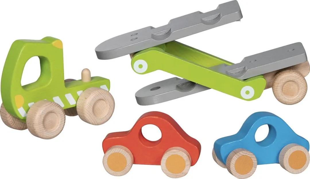 Goki Autotransporter 28/44x8x17,5cm Multikleur - 2 Voertuigen