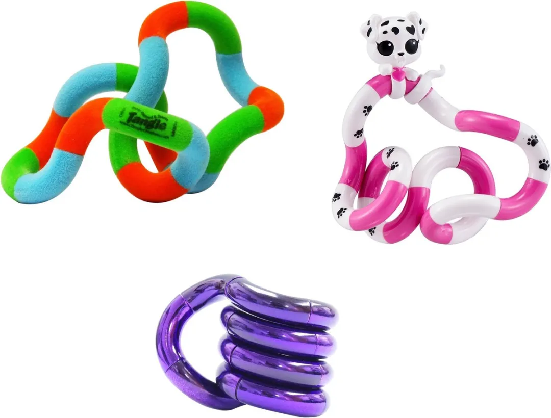 Tangle Junior Metallic Paars / Puppy / Fuzzies Oranje