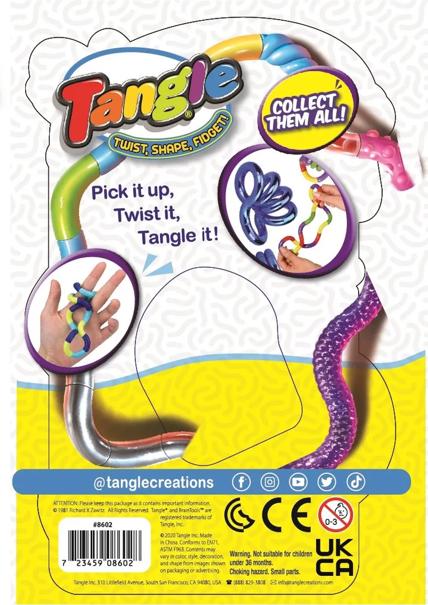Tangle Junior Metallic Paars / Puppy / Fuzzies Oranje - 3 Stuks