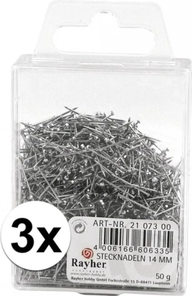 Rayher Kopspelden 14mm - 3000 Stuks - Zilver