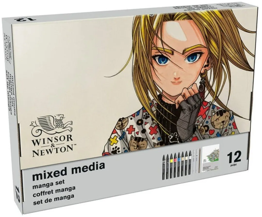 Winsor & Newton Mixed Media Set Art Manga - 12 Stuks