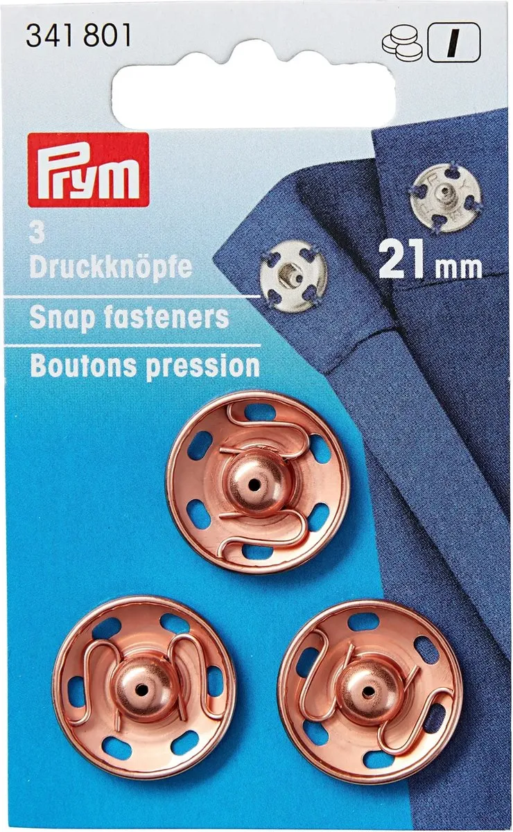 Prym Rozegoudd Aannaaidrukknoop 21mm