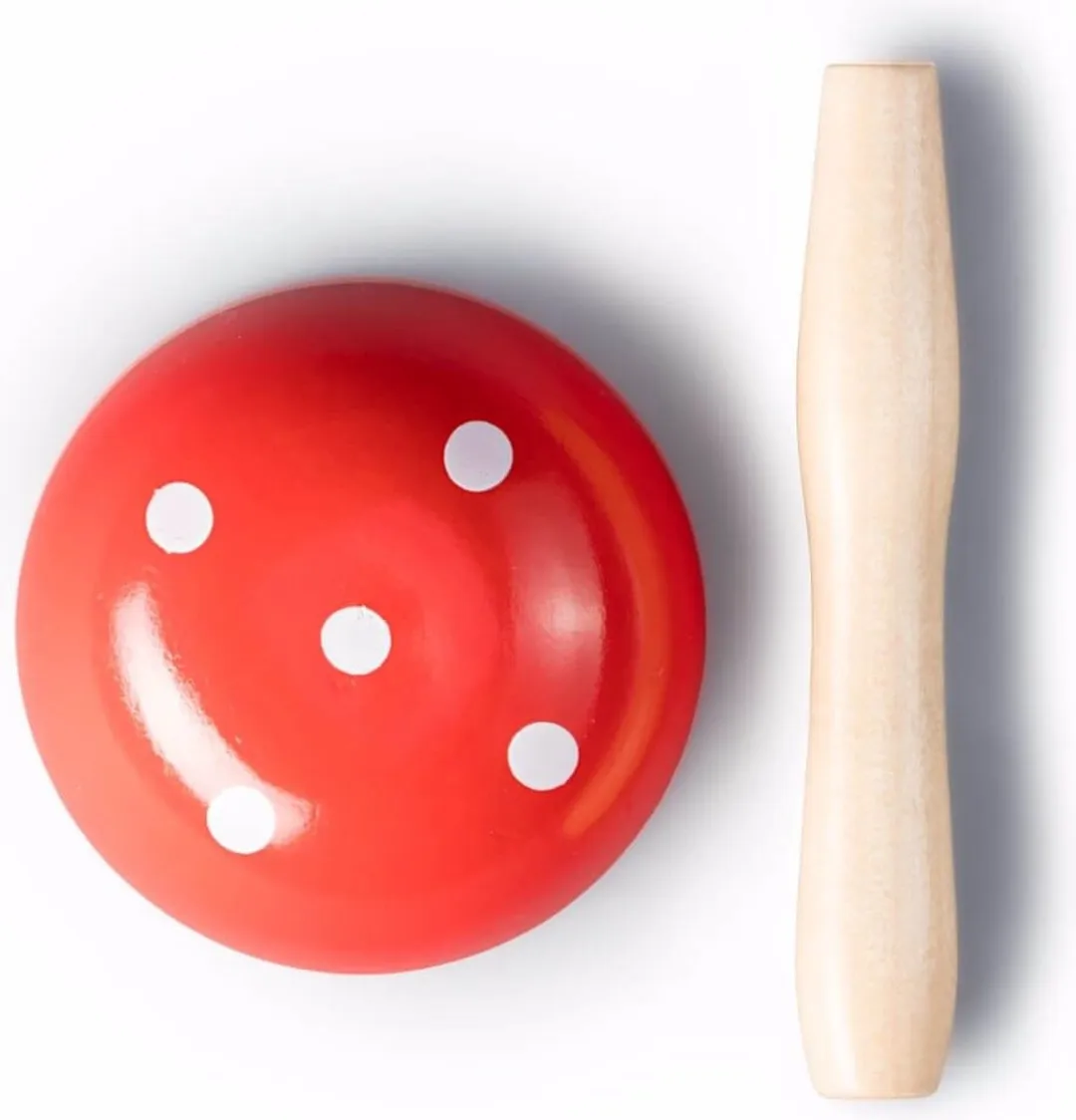 Prym Maasklos Hout Rood met Witte Stippen
