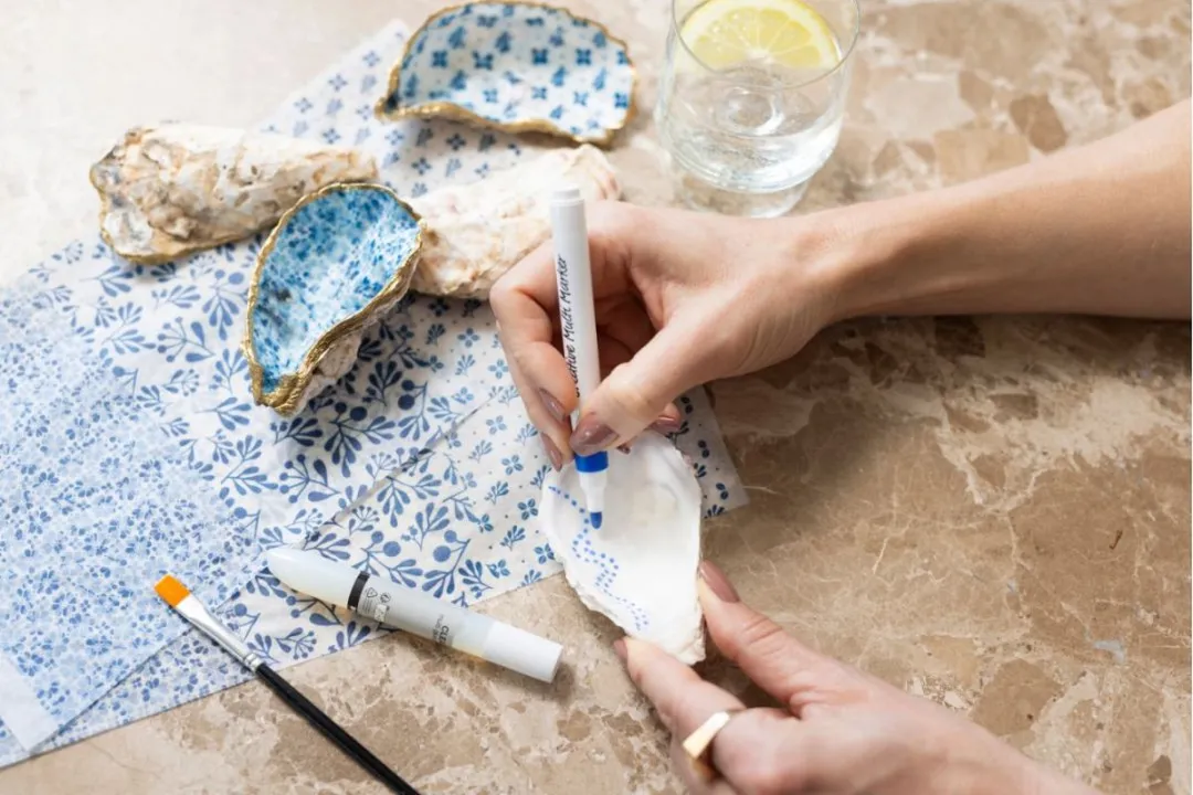 Creativ Company Hobbyset Decoupage Oesterschelpen - Blauw