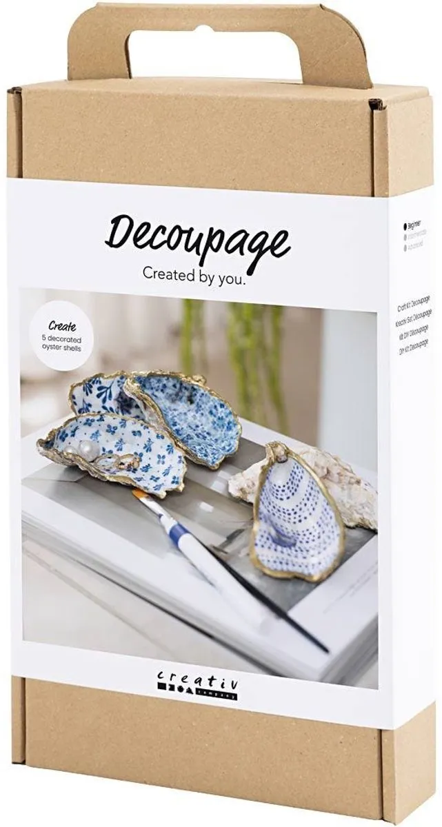 Creativ Company Hobbyset Decoupage Oesterschelpen - Blauw