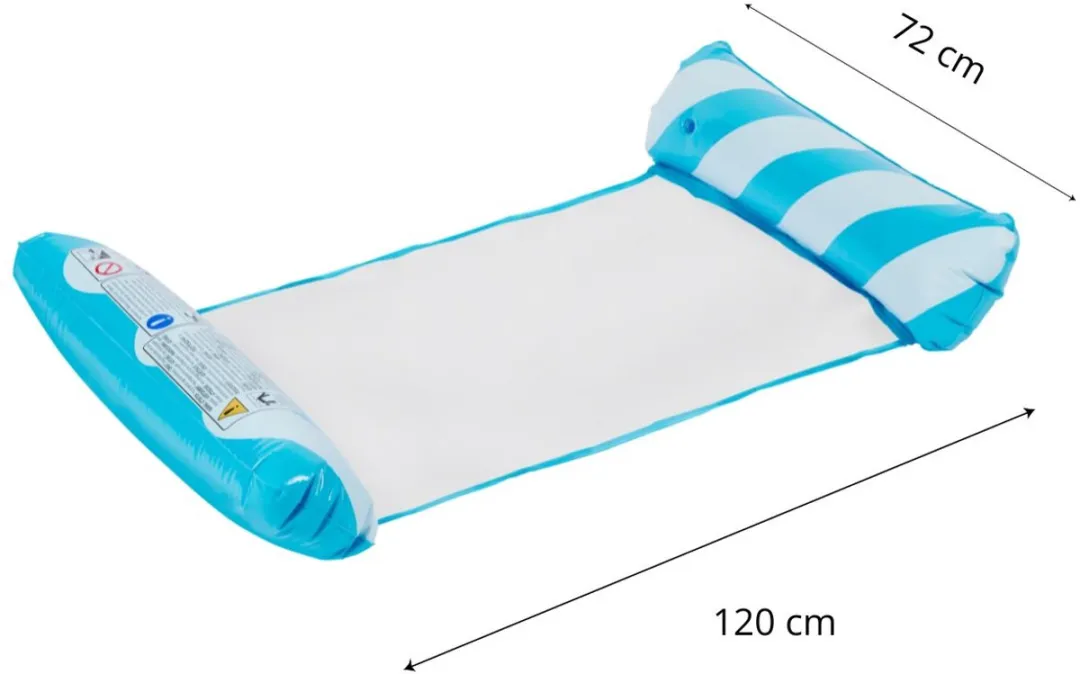 Eddy Toys Luchtbed Zwembad Blauw - 80 kg - Incl. reparatiepatch