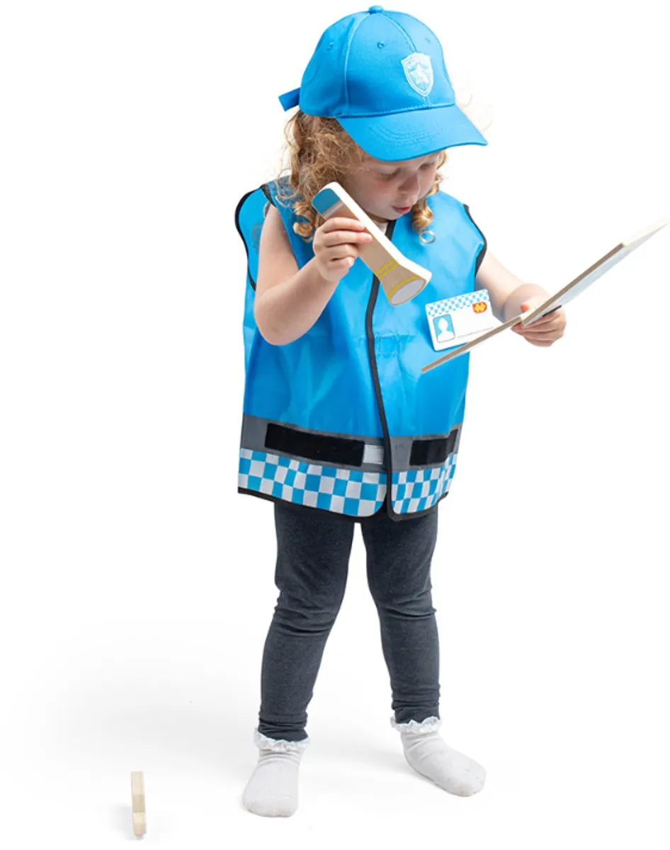 BIGJIGS Politie Verkleedkostuum M - Blauw