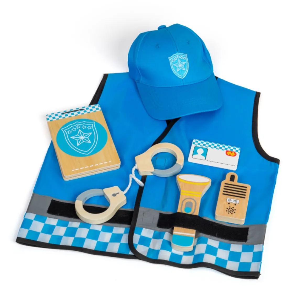 BIGJIGS Politie Verkleedkostuum M - Blauw