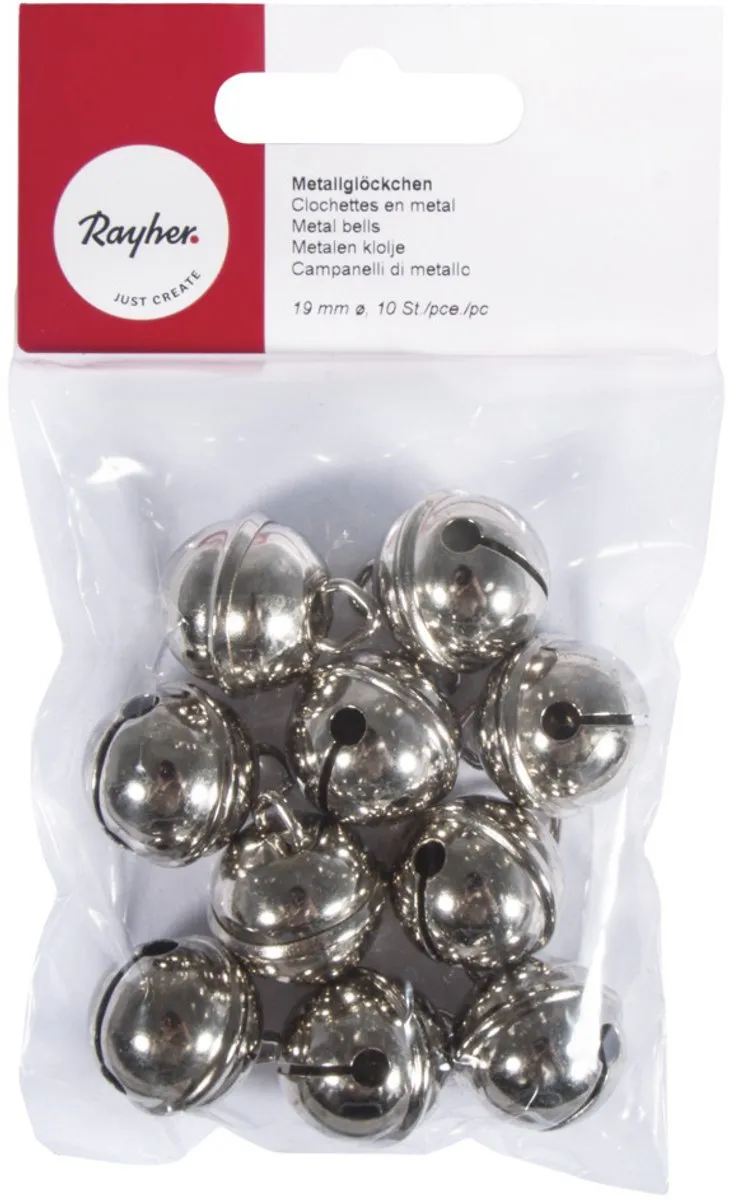 Rayher Hobby Belletjes 30 Stuks - Zilver - 19mm