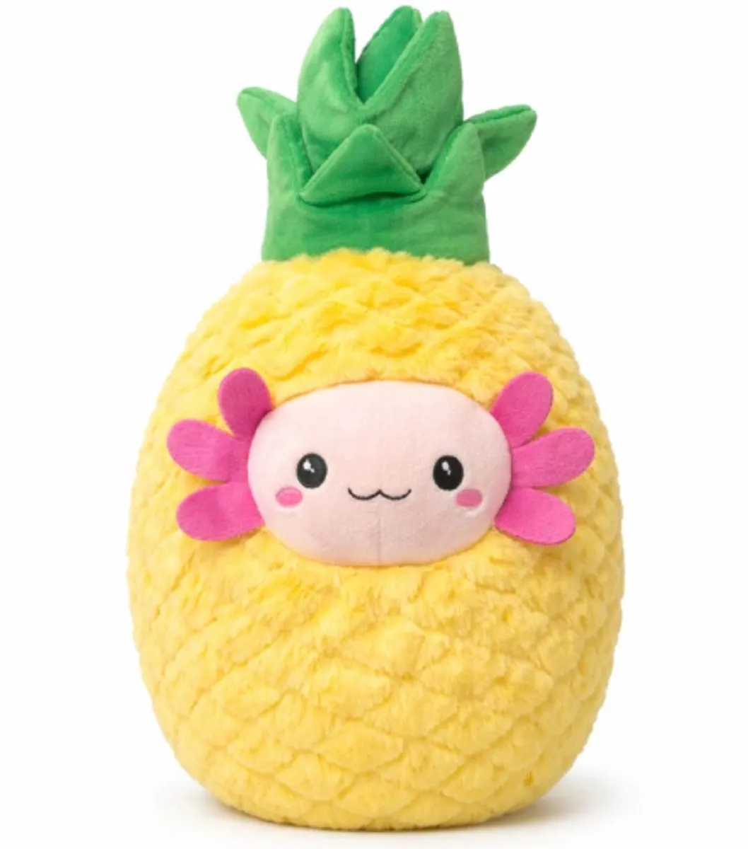 Topknuffels Ananas met Axolotl Pluche Knuffel 35cm