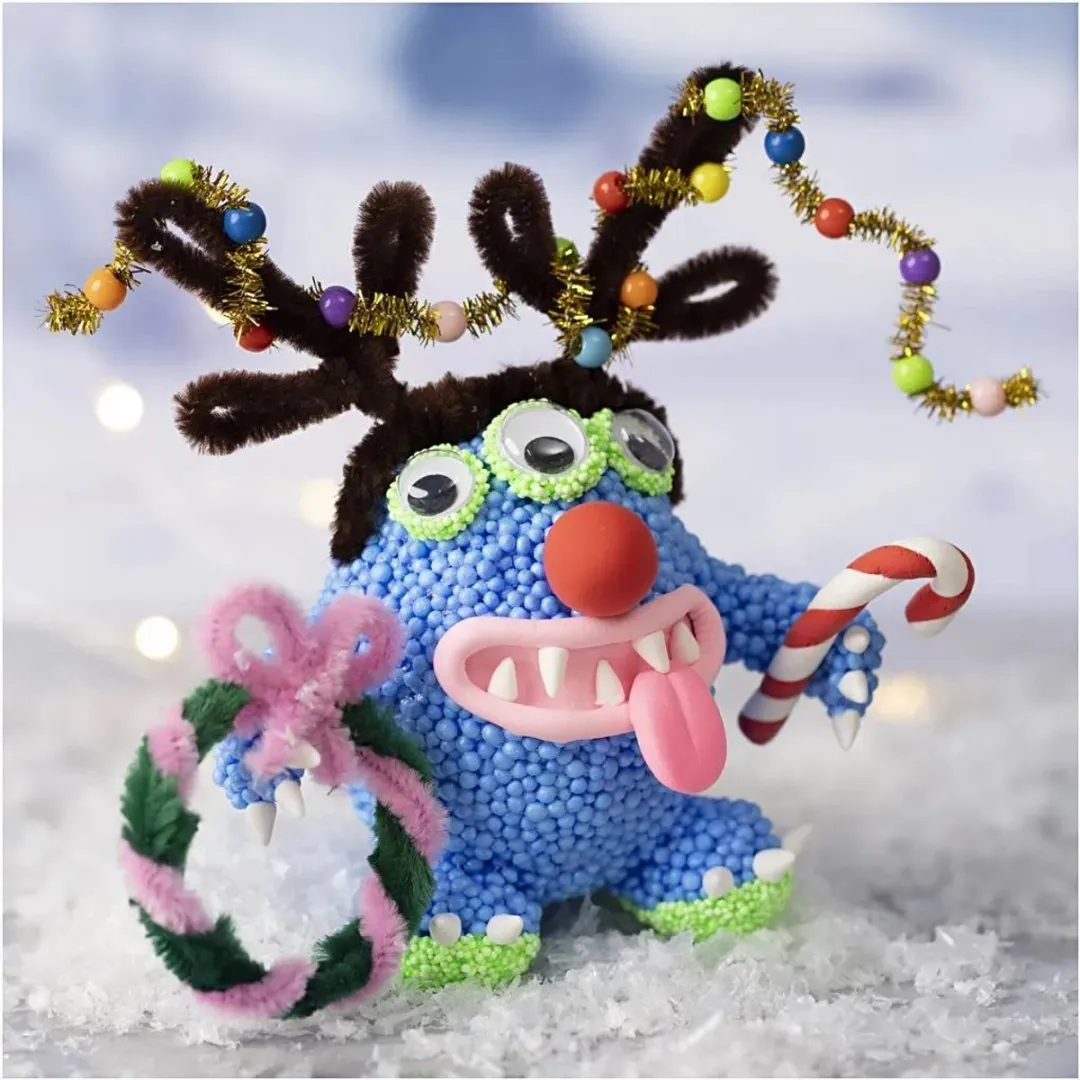 Creativ Company Mini Hobbyset Boetseren Rendiermonster - Multicolor