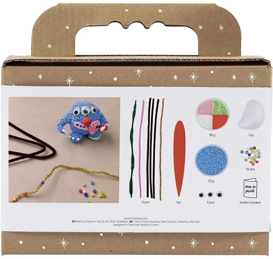 Creativ Company Mini Hobbyset Boetseren Rendiermonster - Multicolor