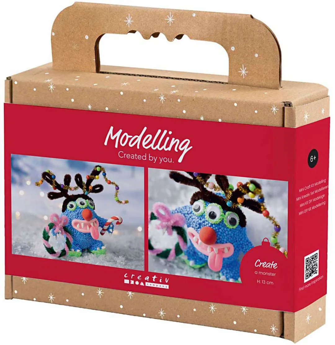 Creativ Company Mini Hobbyset Boetseren Rendiermonster - Multicolor