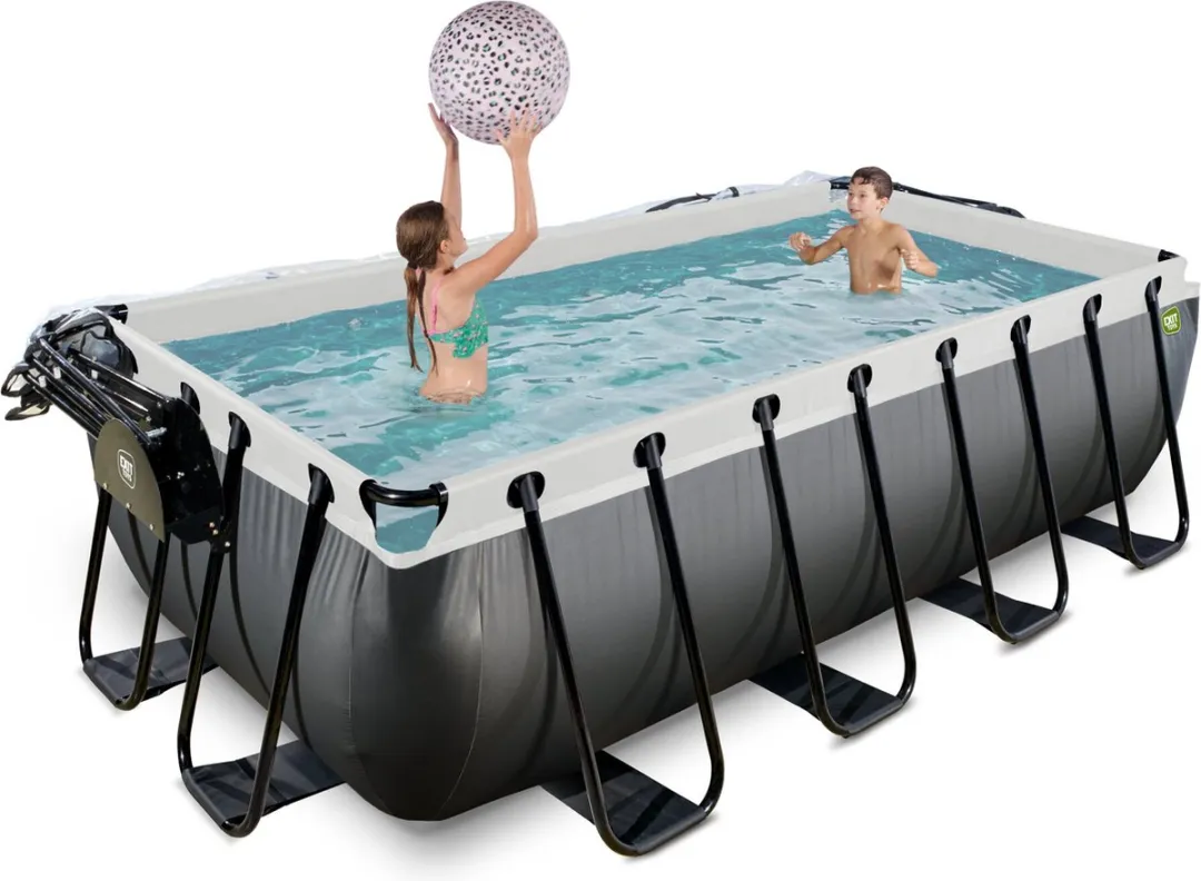 EXIT Toys Zwembad 400x200x100cm - 7020L - Zwart