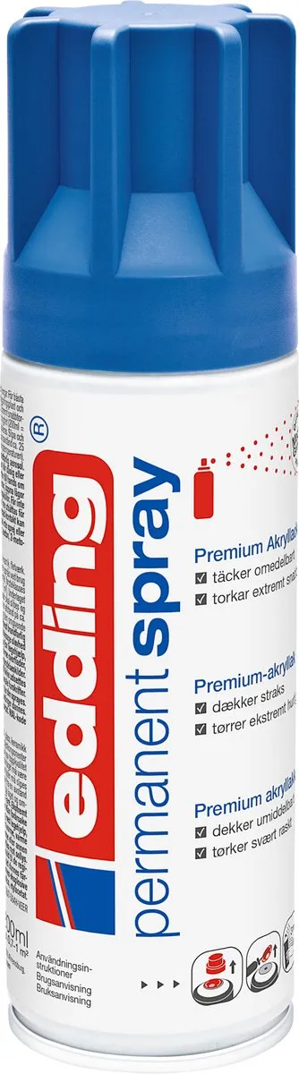 edding 5200 Spuitverf Gentiaanblauw Mat 200ml - afbeelding 5 van 6