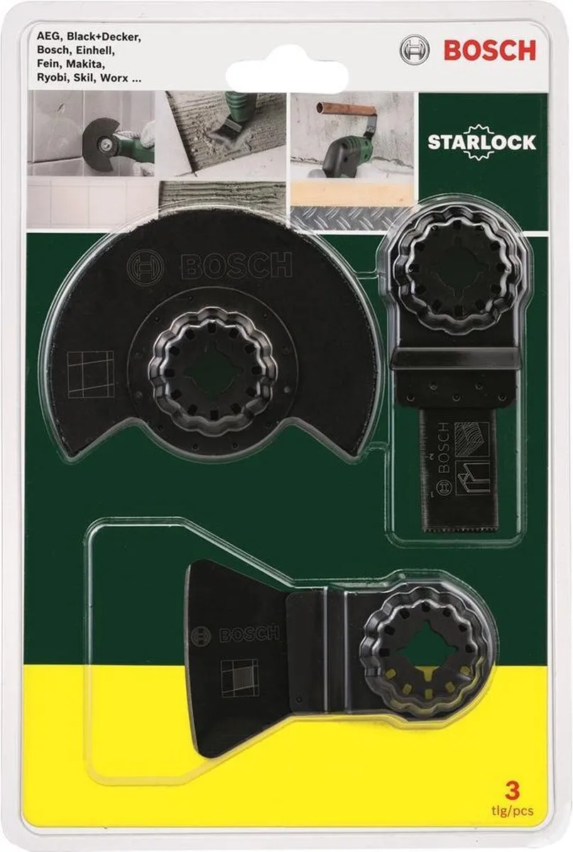 Bosch 2607017324 Tegelset - 3 Stuks - Oscillerend