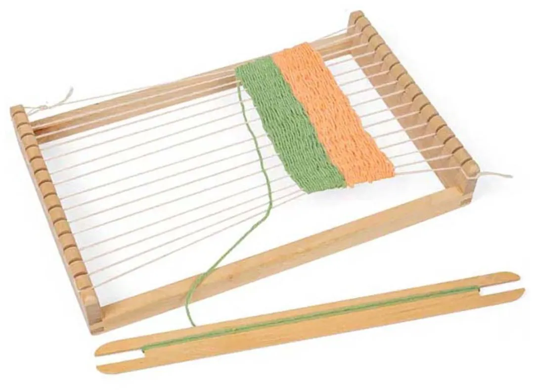 BIGJIGS Houten Weefraam Set 10-delig - Multicolor