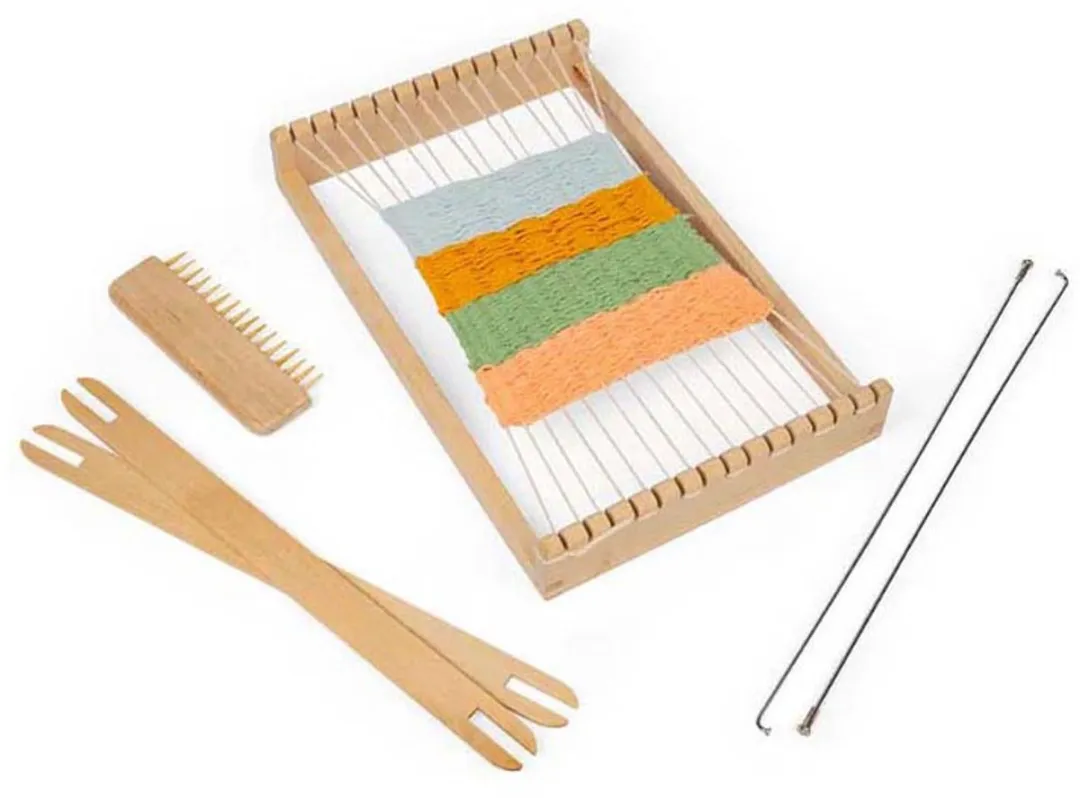 BIGJIGS Houten Weefraam Set 10-delig