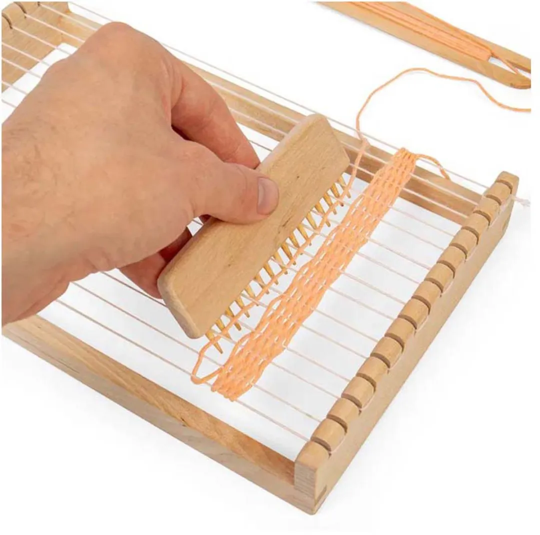 BIGJIGS Houten Weefraam Set 10-delig - Multicolor