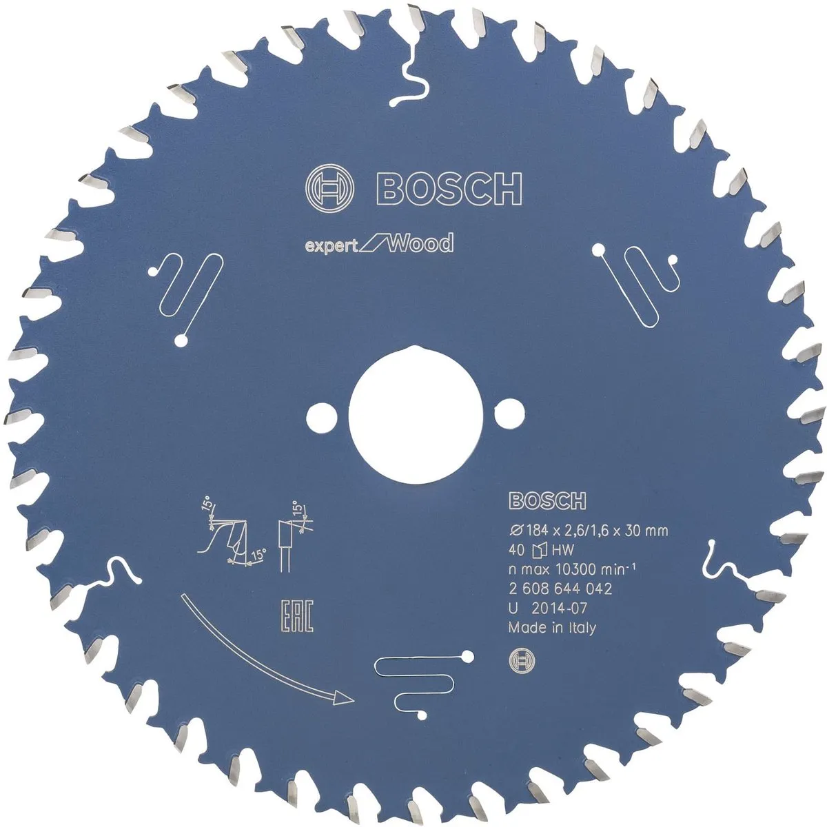 Bosch Expert for Wood Cirkelzaagblad 184mm - 40 Tanden