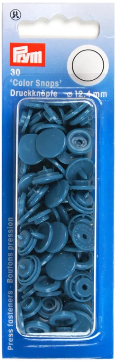 Prym Drukknoop ColorSnaps 12,4mm Donkerturkoois - 30 Stuks