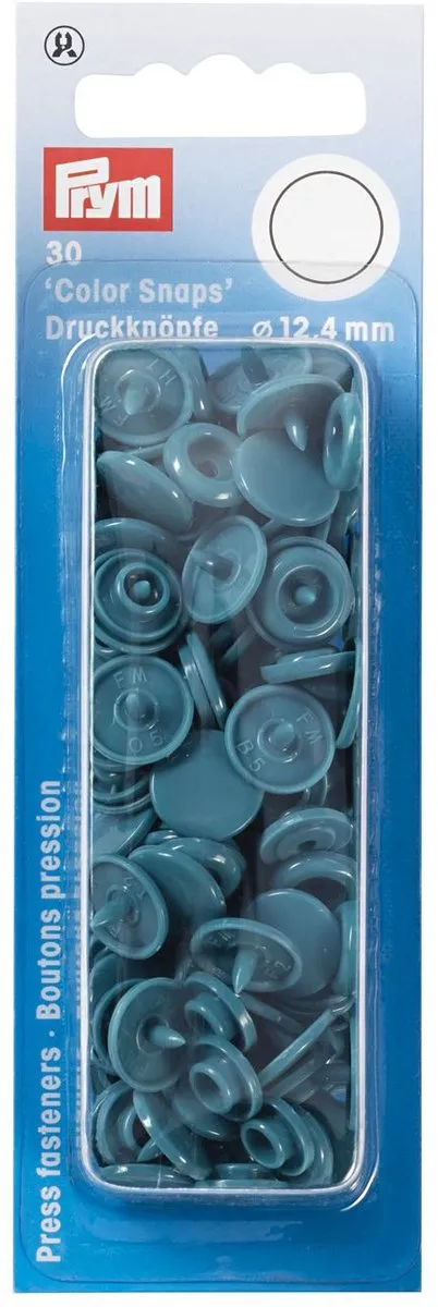 Prym Drukknoop ColorSnaps 12,4mm Donkerturkoois - 30 Stuks