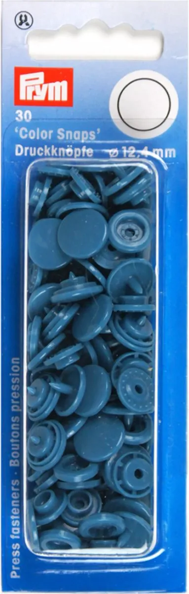 Prym Drukknoop ColorSnaps 12,4mm Donkerturkoois - 30 Stuks