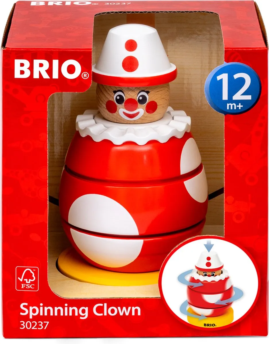 BRIO Draaiend Clowntje 63023700 - Meerkleurig