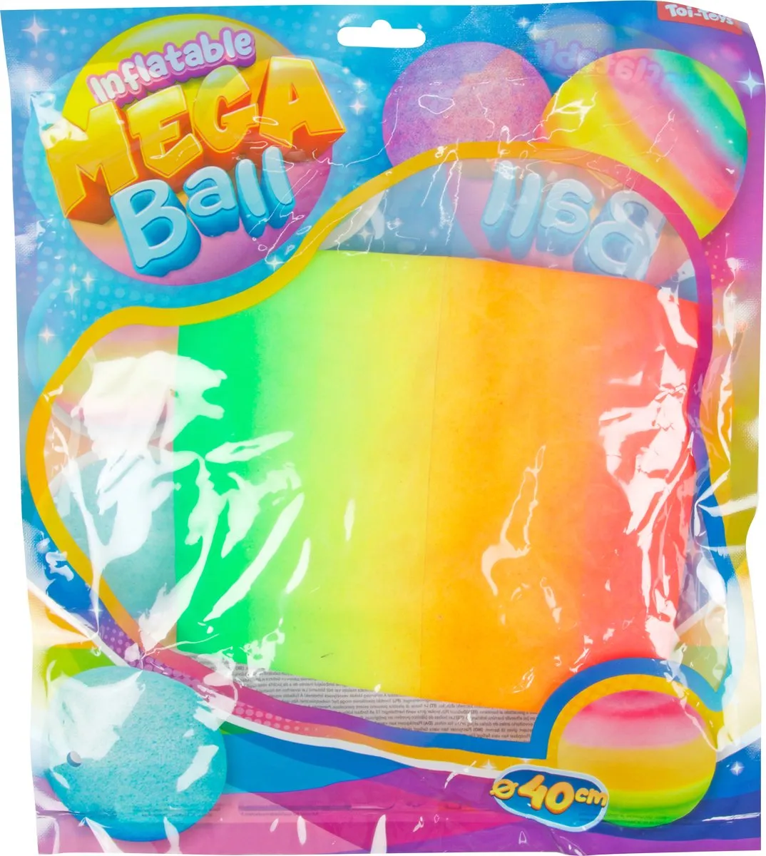 Toi-Toys Megabal Opblaasbaar 40cm - Multicolor