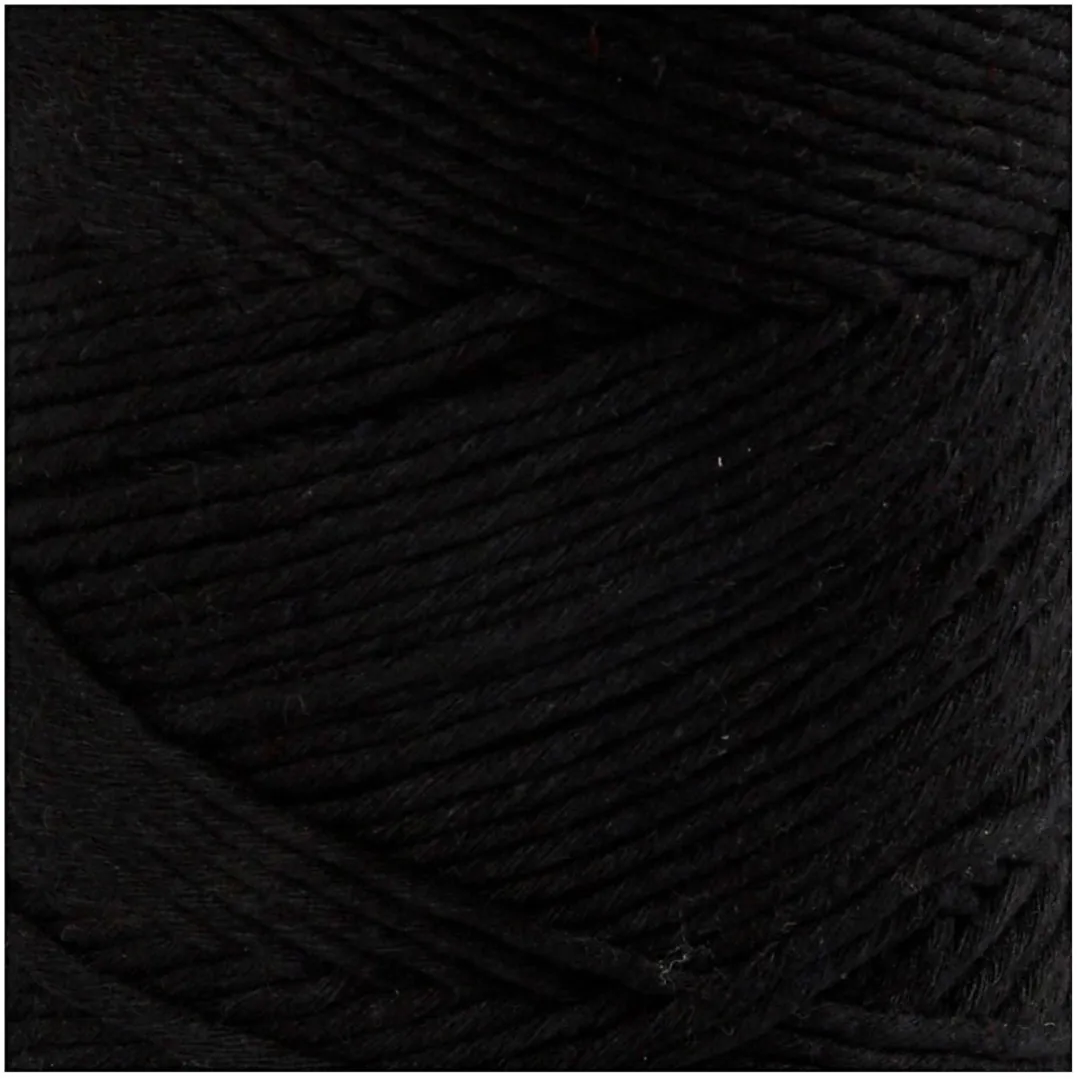 Creativ Company Macramékoord 2mm - 198m - Zwart