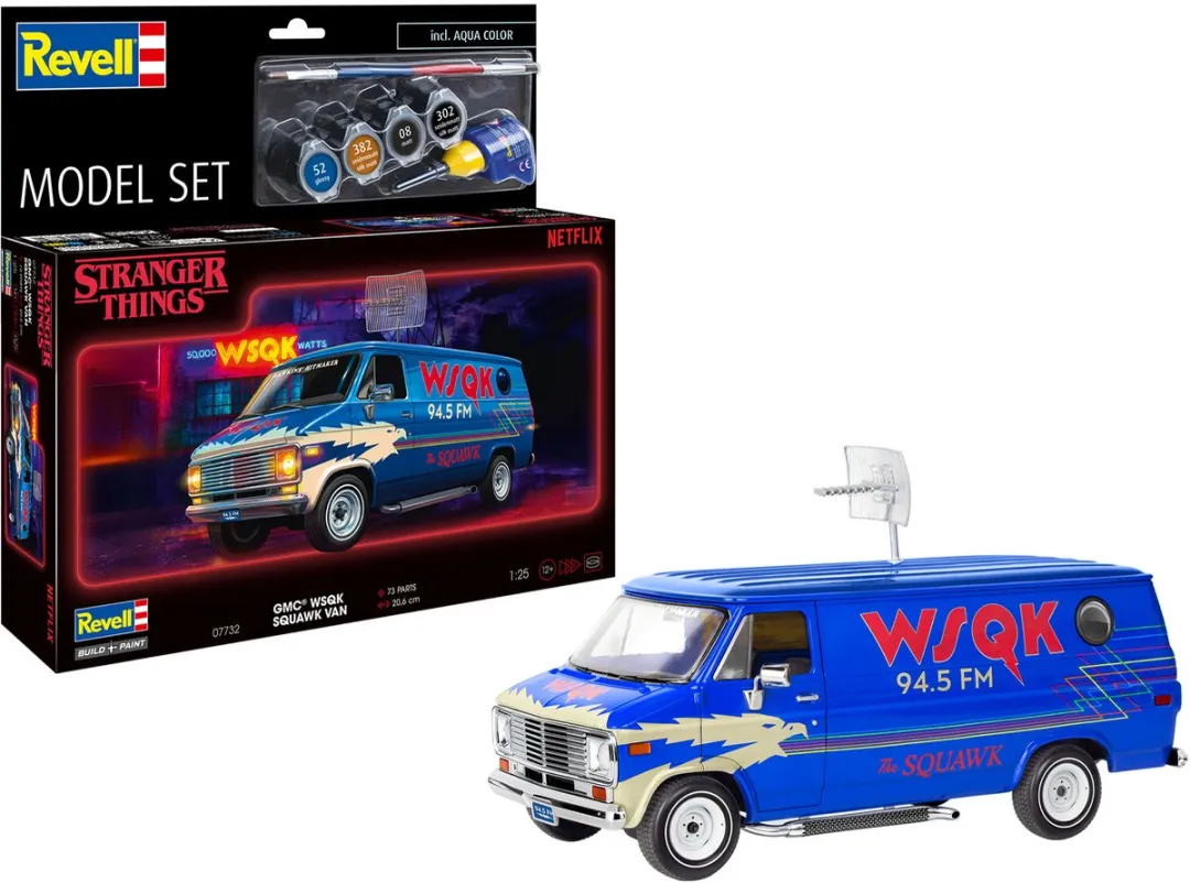 Revell 67732 Stranger Things GMC WSQK Squawk Van Modelbouwpakket 1:25