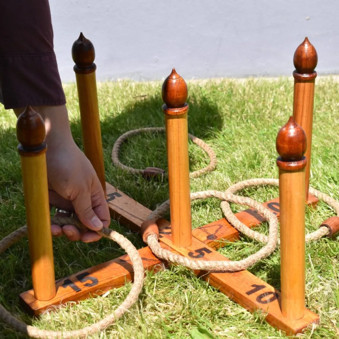 Ubergames Quoits Ringwerpen - Blauw/Bruin