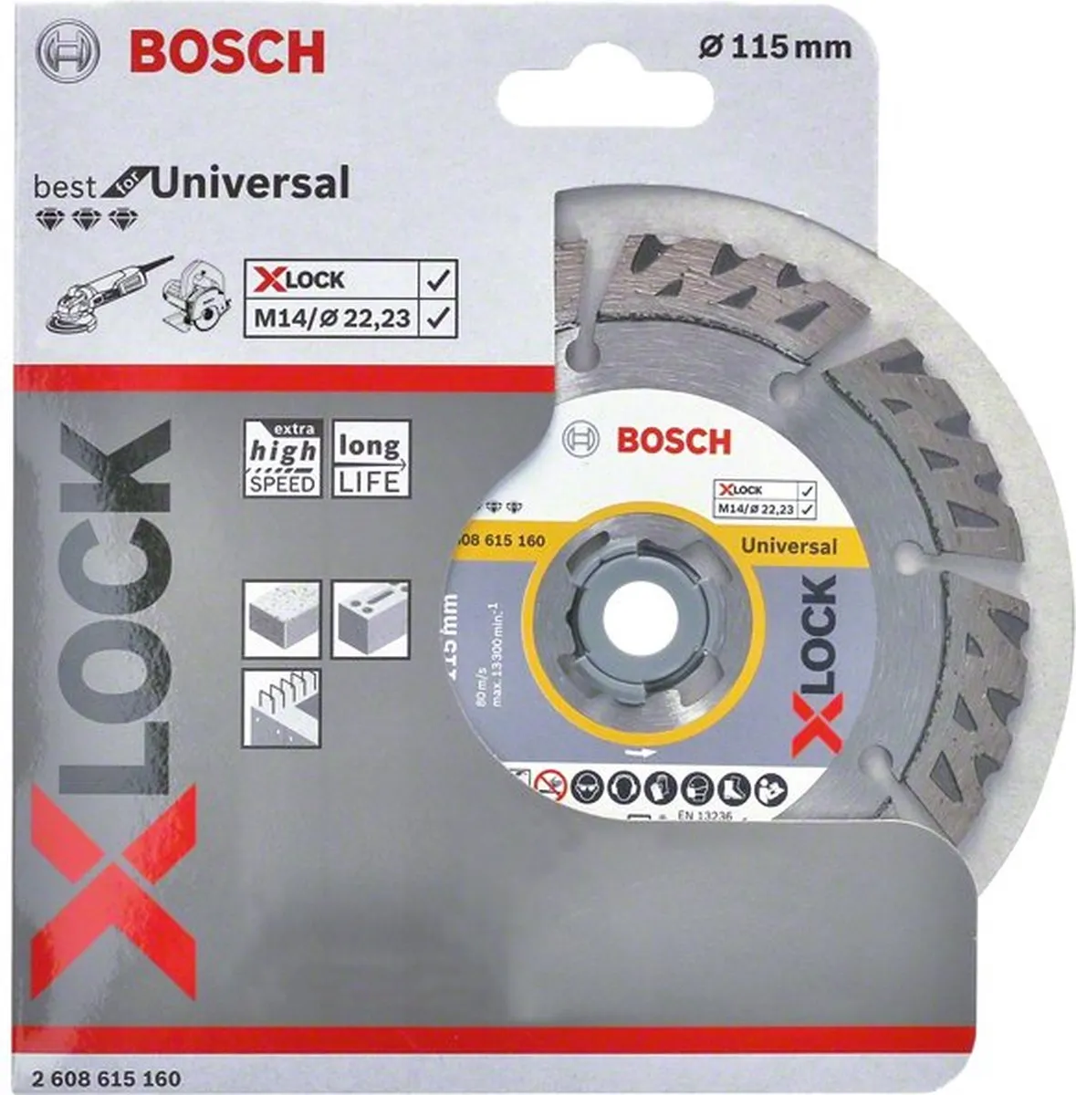 Bosch X-LOCK Diamantslijpschijf 115mm