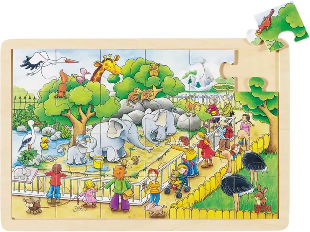 Goki Zoo Puzzle 24 Stuks - Multi Kleuren