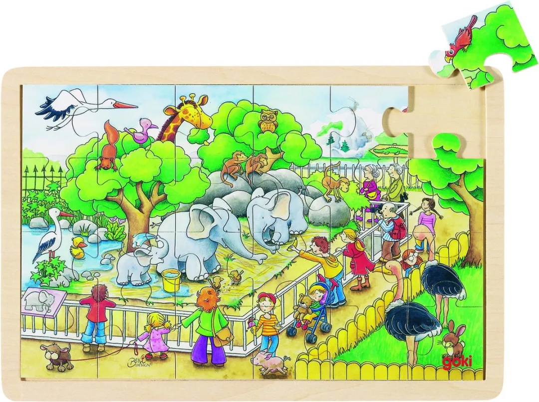 Goki Zoo Puzzle 24 Stuks - Multi Kleuren