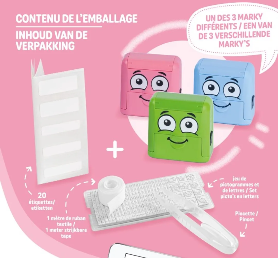 COLOP MARKY Textielstempel Set – Pastelgroen – Voor Kleding & Spullen