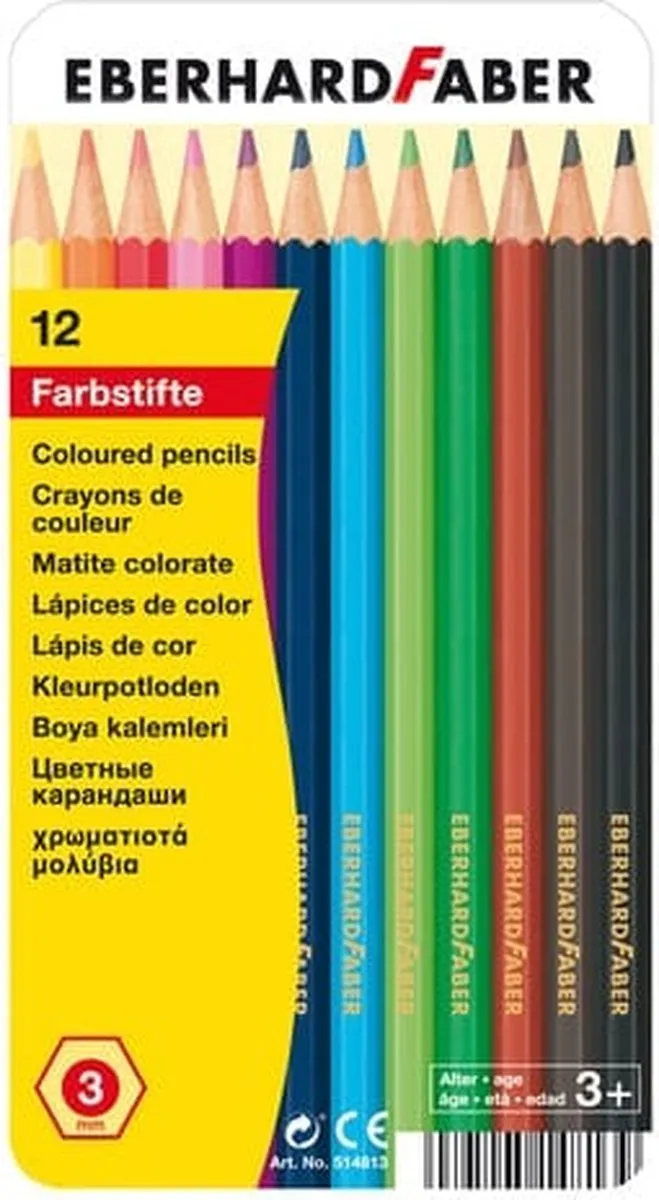 Eberhard Faber Classic EF-514813 Kleurpotloden 12 Stuks - Metaaletui