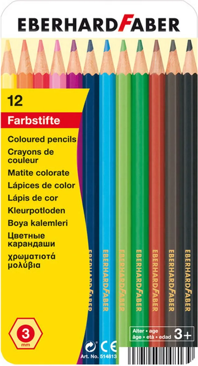 Eberhard Faber Classic EF-514813 Kleurpotloden 12 Stuks - Metaaletui