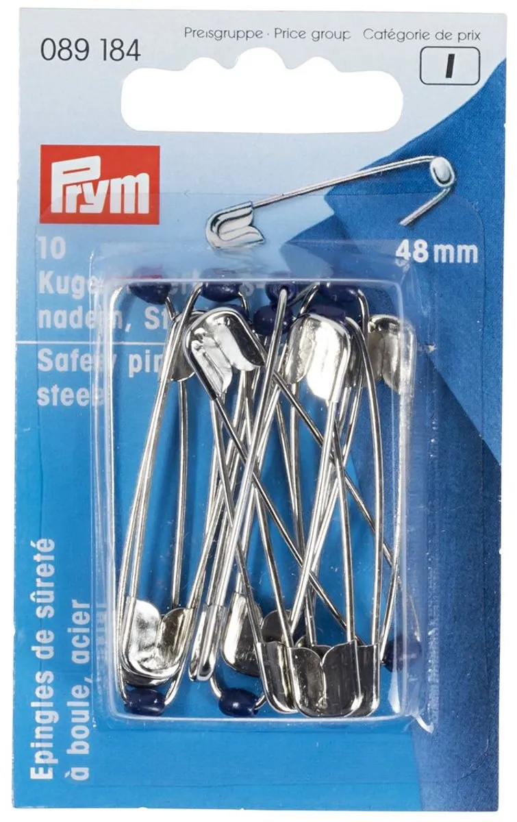 Prym Veiligheidsspelden No. 3 Zilverkleurig 48mm - 10 Stuks