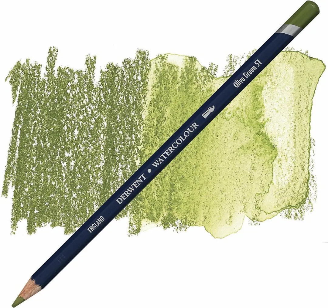 Derwent Watercolor Potlood Olive Green 51