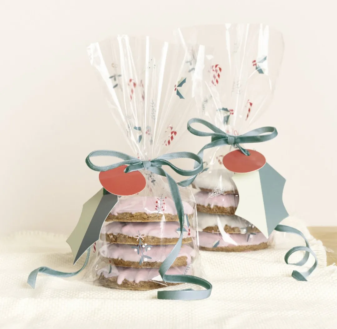 Folia Snoepzakjes Set Floral Christmas - 6 Stuks
