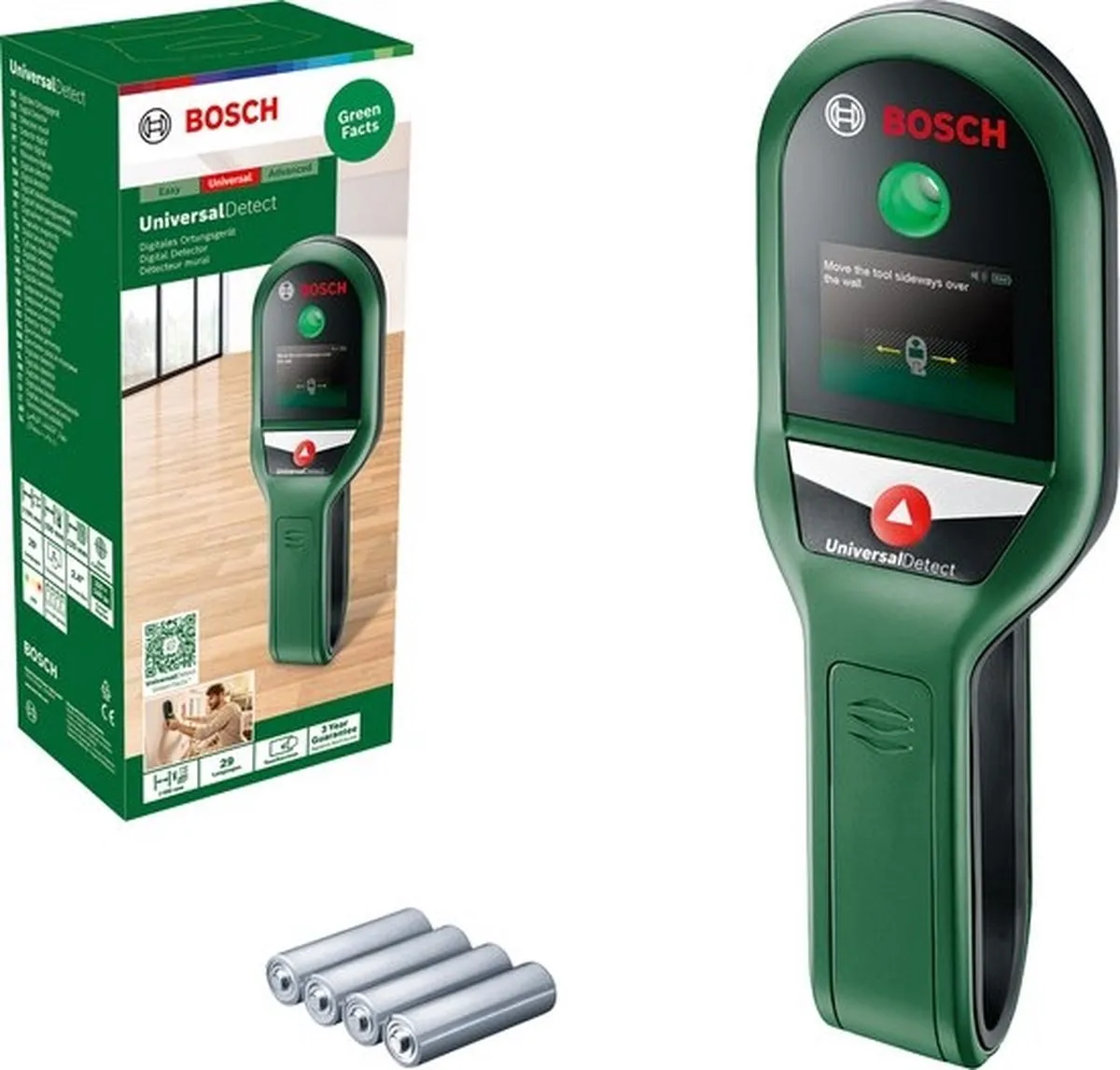 Bosch UniversalDetect Leiding Detector - 4x AA Batterijen
