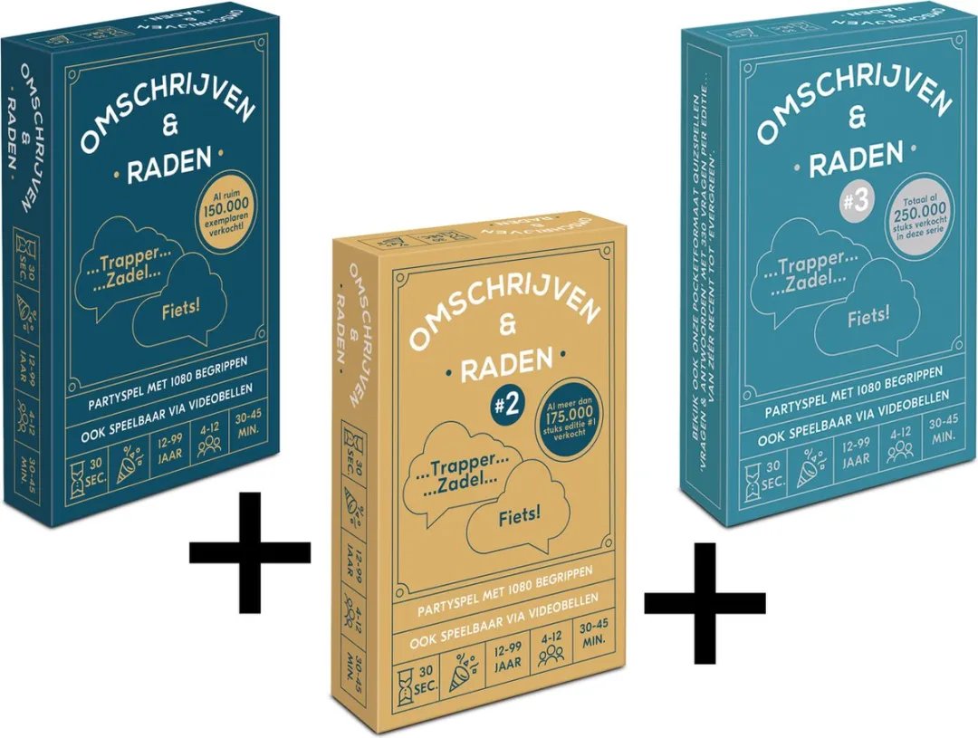 Combi-Deal Omschrijven & Raden #1-3 Pocket Partyspel - 4-12 Spelers