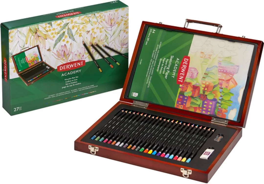 Derwent Academy Houten Kleurpotloden Set 27 Stuks - Assorti