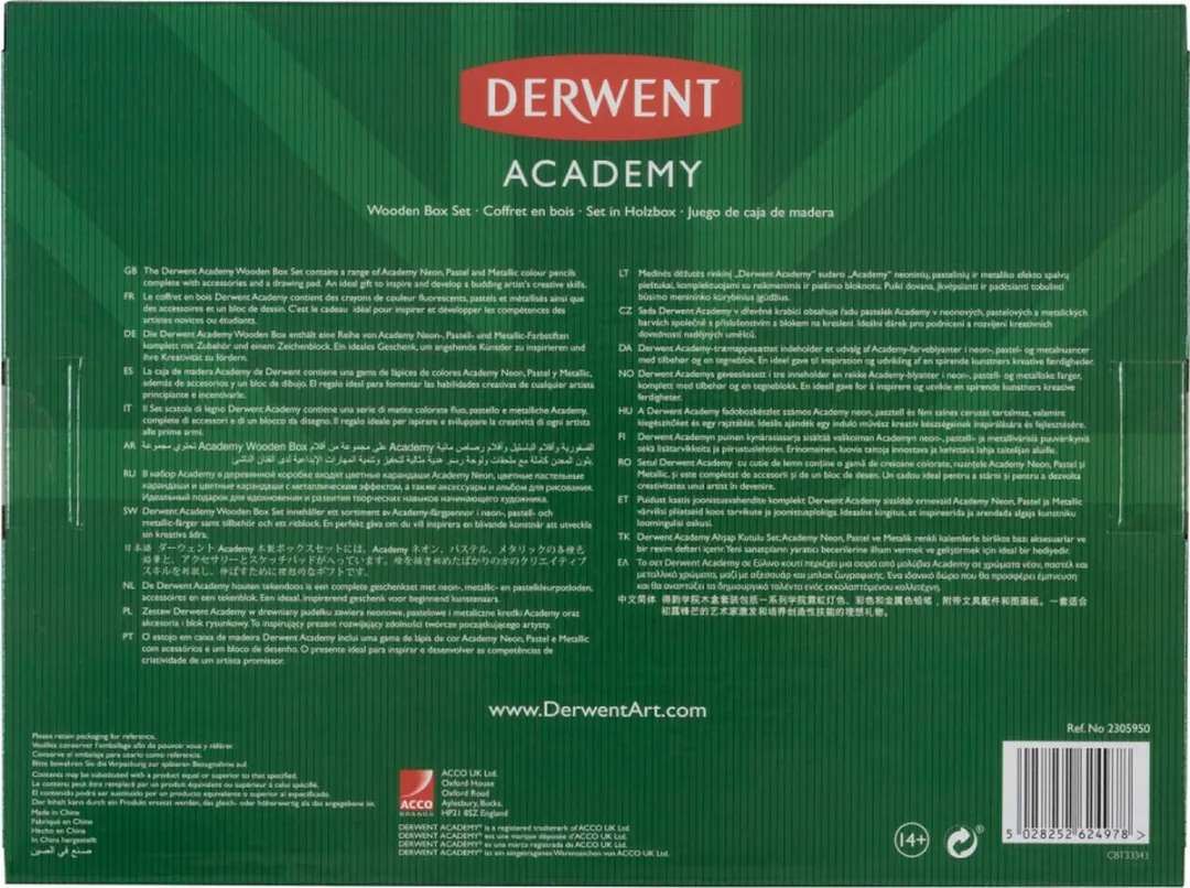 Derwent Academy Houten Kleurpotloden Set 27 Stuks - Assorti