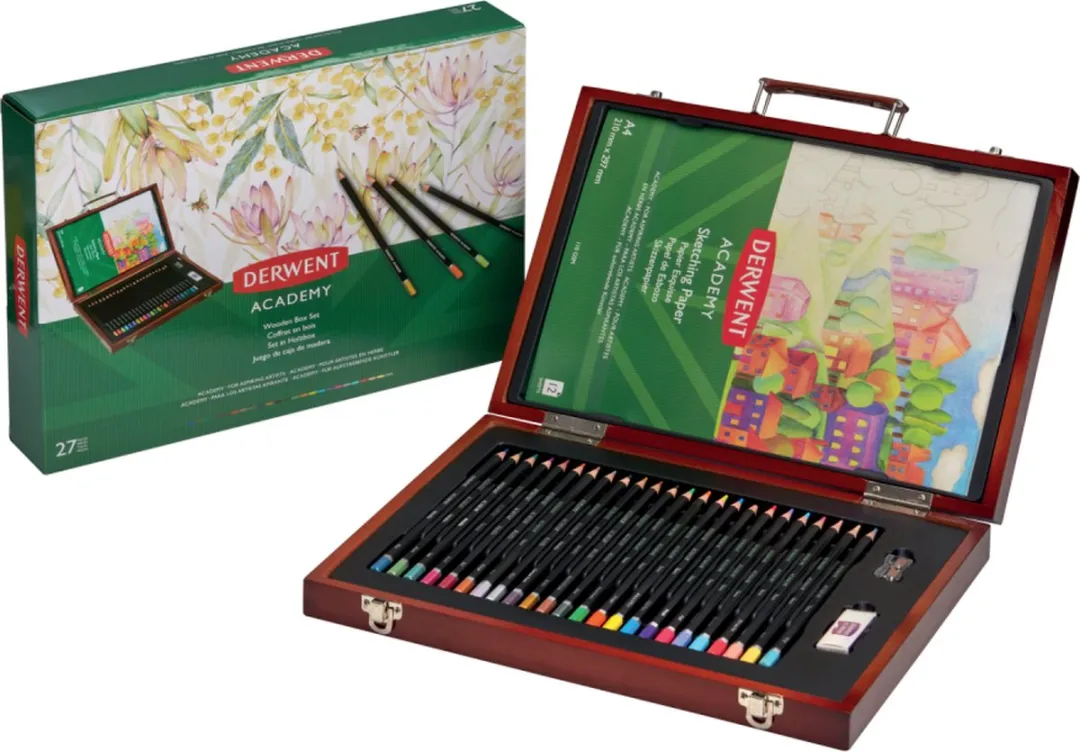 Derwent Academy Houten Kleurpotloden Set 27 Stuks