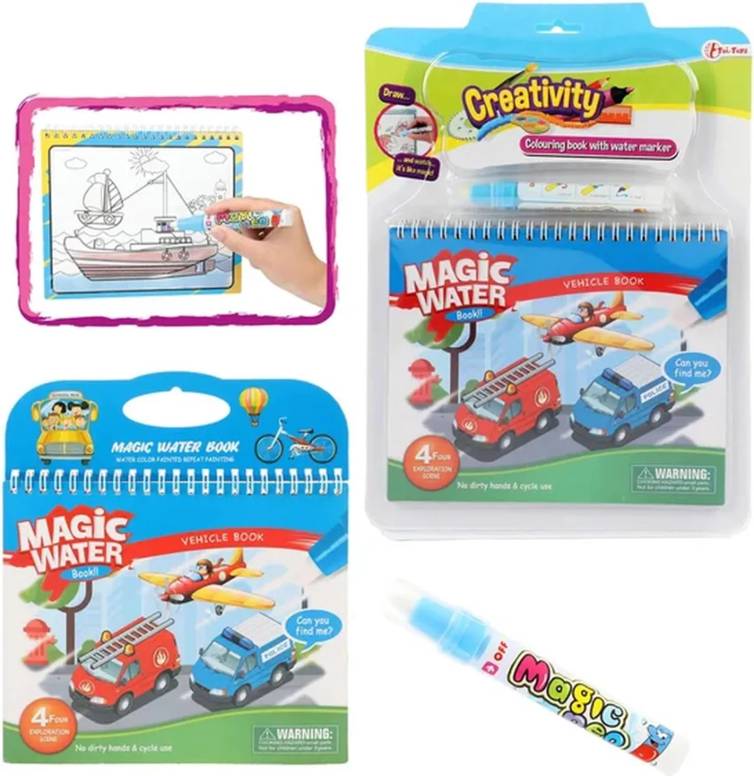 Toi-Toys Kleuren met Water Voertuig - Multicolor