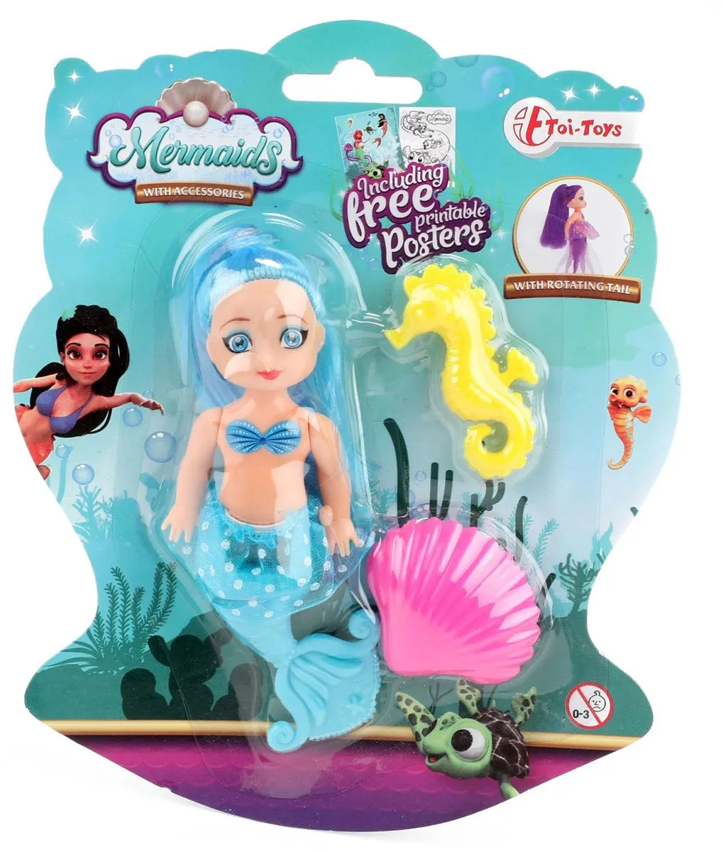 Toi-Toys Zeemeerminpop met Kammetjes 12cm