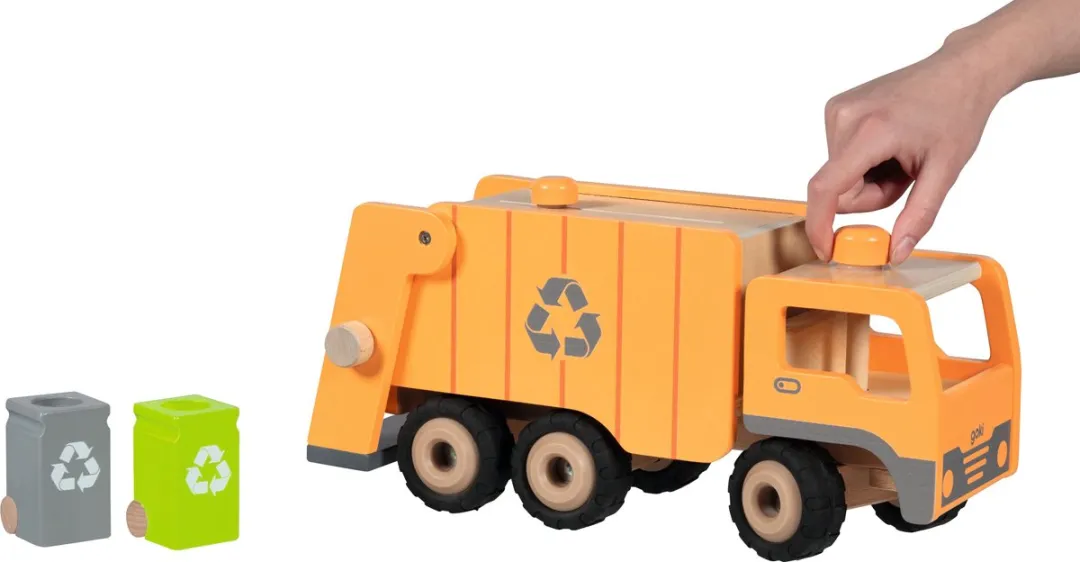 Goki Garbage Truck Eco 55848 - Geel/Zwart